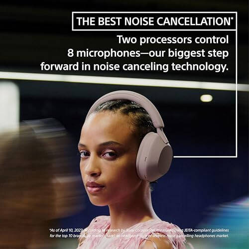 Sony WH-1000XM5 The Best Wireless Noise Canceling Headphones with Auto Noise Canceling Optimizer, Crystal Clear Hands-Free Calling, and Alexa Voice Control, Black - 1