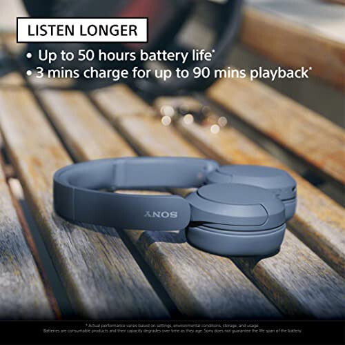 Sony WH-CH520 Kablosuz Kulaklık Bluetooth Kulak Üstü Kulaklık Mikrofonlu, Siyah Yeni - 2