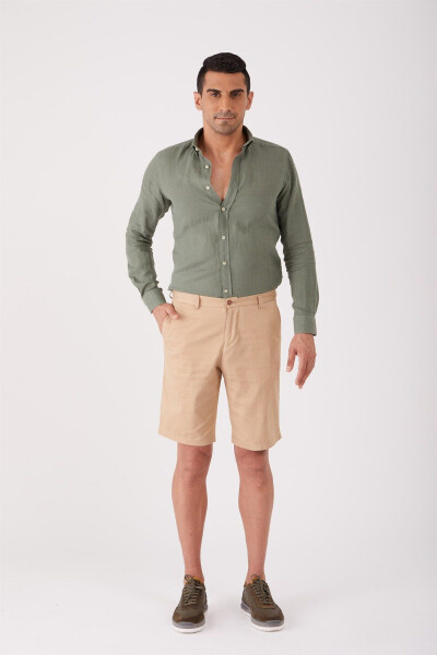 Шорты мужские Camel Regular Fit, повседневные, однотонные - 86791 - 11