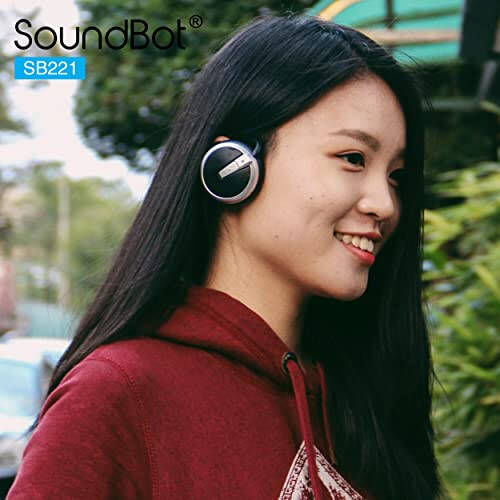 Soundbot SB221 HD Simsiz Bluetooth 4.0 Sport-Aktiv Quloqchinlar, 20 soatgacha Musiqa oqimi va 25 soatgacha Qo'lsiz qo'ng'iroqlar, Terga chidamli Ergonomik Xavfsiz joylashuv dizayni va Ovozli buyruqlar qo'llab-quvvatlashi bilan, Qora - 7