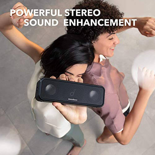 Soundcore 3 Bluetooth Hoparlör Stereo Ses, Saf Titanyum Diyafram Sürücüleri, PartyCast Teknolojisi, BassUp, 24 Saat Oynatma Süresi, IPX7 Su Geçirmez, Özel EQ'lar İçin Uygulama, Evde, Açık Hava ve Plajda Kullanım (Yenilenmiş) - 3