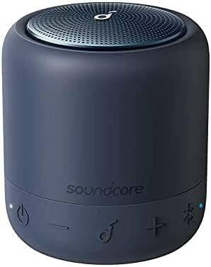 Soundcore Anker Mini 3 Bluetooth Karnay, Su o'tkazmaydigan IPX7, Cho'ntak partisi, hammom, plyaj uchun ideal, BassUp va PartyCast texnologiyalari bilan, Ko'chma karnaylar, USB-C va sozlanadigan EQ ko'k rangda - 7