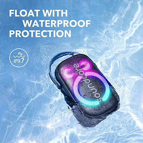 Soundcore Anker Rave Neo 2 Portable Speaker with 80W Stereo Sound, PartyCast 2.0, Light Show, IPX7 Waterproof (Floats on Water) 18H Playtime, Customizable EQ & Bass Up (Renewed) - 6