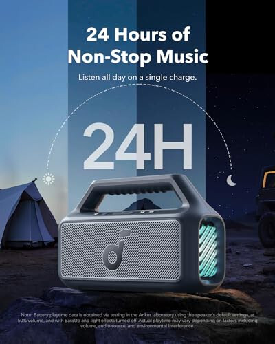 Soundcore Boom 2 Outdoor Speaker, 80W, Subwoofer, BassUp 2.0, 24H Playtime, IPX7 Waterproof, Floatable, RGB Lights, USB-C, Custom EQ, Bluetooth 5.3, Portable for Outdoors, Camping, Beach (Renewed) - 6