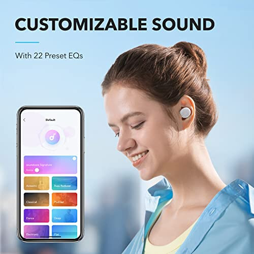 Soundcore by Anker A20i Gerçek Kablosuz Kulaklıklar, Bluetooth 5.3, Uygulama, Özelleştirilmiş Ses, 28 Saat Uzun Çalma Süresi, Suya Dayanıklı, AI Netlikli Aramalar için 2 Mikrofon, Tek Kulaklık Modu (Beyaz) - 2