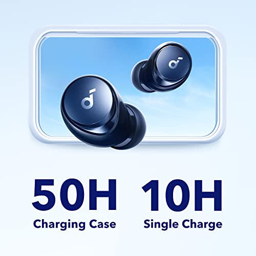 Soundcore by Anker Space A40 Auto-Adjustable Active Noise Cancelling Wireless Earbuds, Reduce Noise by Up to 98%, 50H Playtime, Hi-Res Sound, Comfortable Fit, App Customization, Wireless Charge (Blue) - 4