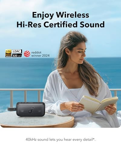 Soundcore Motion 300 Bluetooth Hoparlör, Kablosuz Yüksek Çözünürlüklü Taşınabilir Hoparlör BassUp ile, Açık Hava IPX7 Su Geçirmez Hoparlör, Bluetooth 5.3, 30W Stereo Ses, Ev, Duş ve Seyahat için 13 Saat Uzun Pil Ömrü - 12