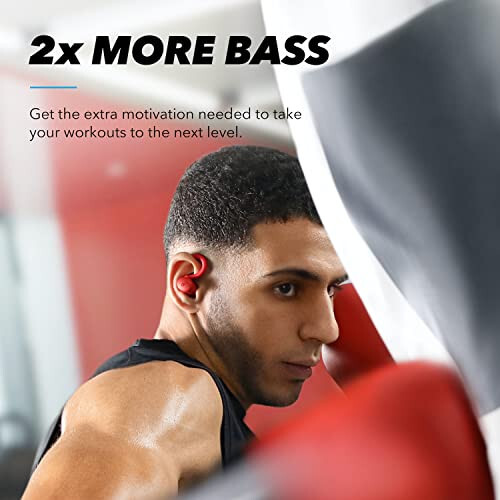 Soundcore Sport X10 Haqiqi Simsiz Bluetooth Quloqchinlari Aylanuvchi Ilgaklar, Chuqur Bass, IPX7 Su O'tkazmaydigan, Tez Zaryadlash - Sport Zali, Yugurish Uchun - 5