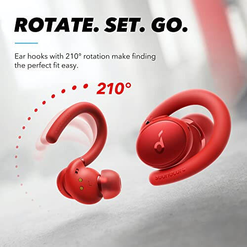 Soundcore Sport X10 True Wireless Bluetooth Earbuds with Rotatable Hooks, Deep Bass, IPX7 Waterproof, Fast Charge - For Gym, Running - 2