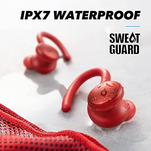 Soundcore Sport X10 True Wireless Bluetooth Earbuds with Rotatable Hooks, Deep Bass, IPX7 Waterproof, Fast Charge - For Gym, Running - 4