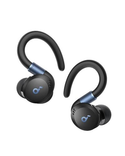 Soundcore Sport X20 Anker Tarafından, Gerçek Kablosuz Antrenman Kulaklıkları, Döndürülebilir ve Uzatılabilir Kulak Kancaları, Gürültü Önleyici, Derin Bas, IP68 Su Geçirmez, Ter Proof, Toz Proof, 48 Saatte Oynatma, Spor Salonu İçin Spor Kulaklıkları - 1