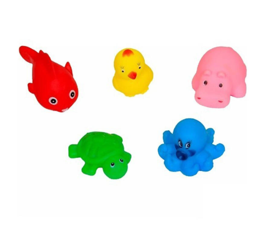 Sozzy Toys Cheerful Bath Toys Cute Animals 5 Pack - 1