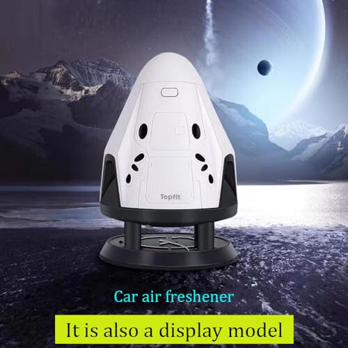 Spacex Dragon Spacecraft Aromatherapy Diffusers Smart Parking Sensing LED Breathing Light USB Car Air Freshener Cordless Aromatherapy Essential Oil Diffuser for Car Room Home Decor - 5