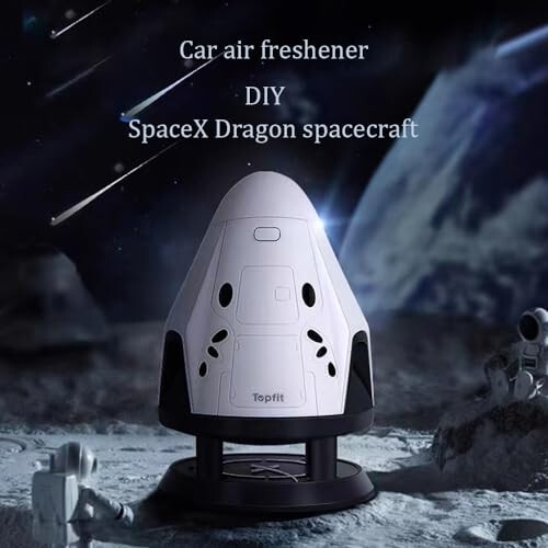 Spacex Dragon Spacecraft Aromatherapy Diffusers Smart Parking Sensing LED Breathing Light USB Car Air Freshener Cordless Aromatherapy Essential Oil Diffuser for Car Room Home Decor - 7