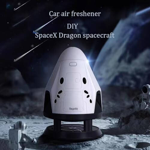 SpaceX Dragon Uzay Aracı Aromaterapi Difüzörleri Akıllı Park Sensörlü LED Nefes Alan Işık USB Araba Hava Temizleyici Kablosuz Aromaterapi Esansiyel Yağ Difüzörü Araba Oda Ev Dekorasyonu - 7