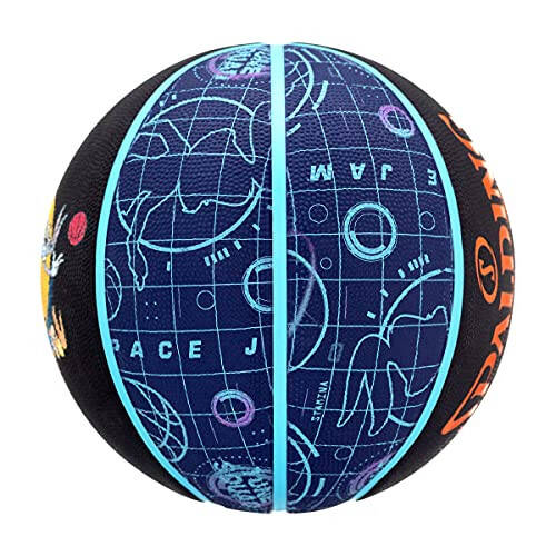 Spalding Space Jam Tune Court Ball 84560Z, Unisex, Basketball, Black/Blue/Orange, Size 7 - 5