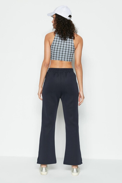 Spanish Leg Jogger Pants with Slit 843 Navy - 3