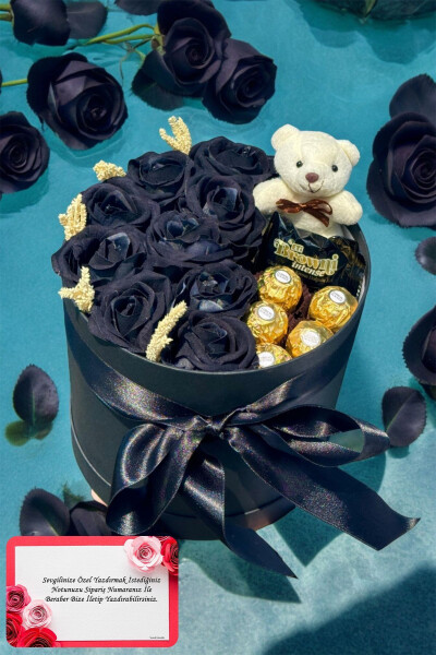 Special Gift Rose Box Black Gift Flower Birthday Gift for Friend Wife Girl Anniversary Lover - 6