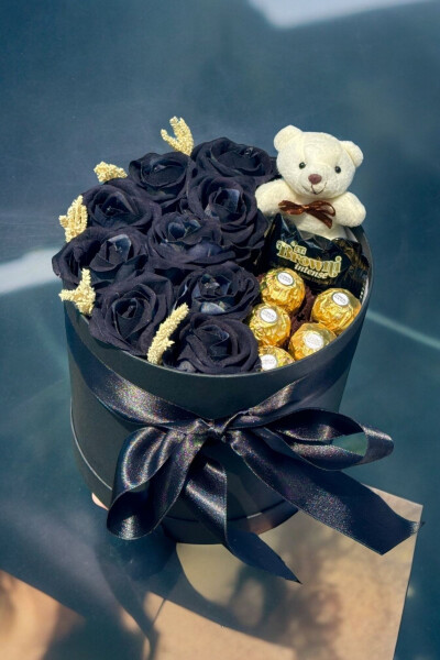 Special Gift Rose Box Black Gift Flower Birthday Gift for Friend Wife Girl Anniversary Lover - 8