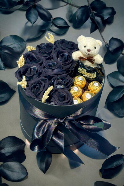 Special Gift Rose Box Black Gift Flower Birthday Gift for Friend Wife Girl Anniversary Lover - 9