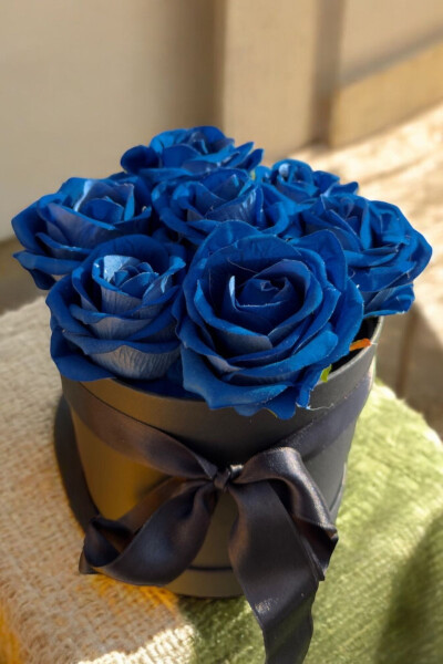 Special Gift Rose Box Blue Gift Flower Birthday Friend Spouse Girl Anniversary Girlfriend - 24