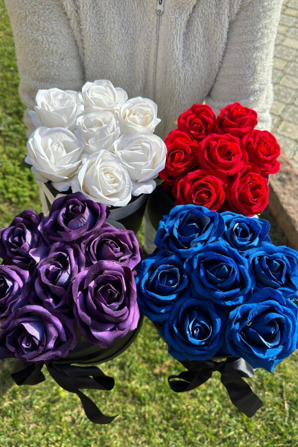 Special Gift Rose Box Blue Gift Flower Birthday Friend Spouse Girl Anniversary Girlfriend - 27