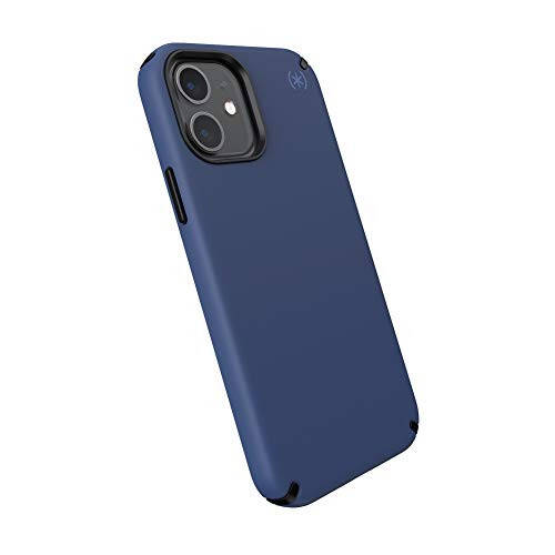 Speck iPhone 12 Case - Drop Protection Fits iPhone 12 Pro & iPhone 12 Phones - Scratch Resistant, Slim Design, Compatible Wireless Charging - Coastal Blue, Black, Storm Blue Presidio2 PRO - 1