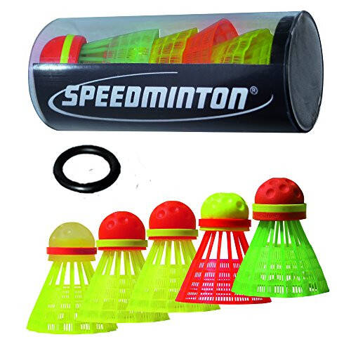 Speedminton Mix 5pk Speeder Tube - incl. 5 different Birdies for Speed Badminton/ Crossminton for Outdoor Games (SM03-100-5) - 1