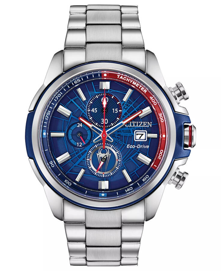 Spider-Man Chronograph Bracelet Watch 44mm Silver-tone - 1