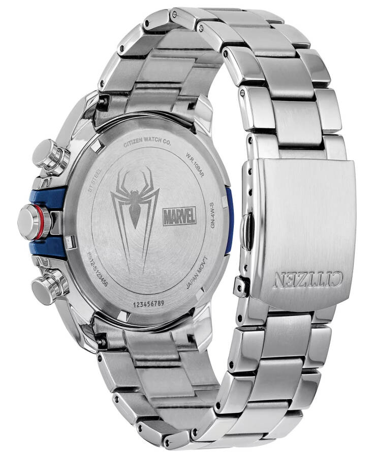 Spider-Man Chronograph Bracelet Watch 44mm Silver-tone - 3