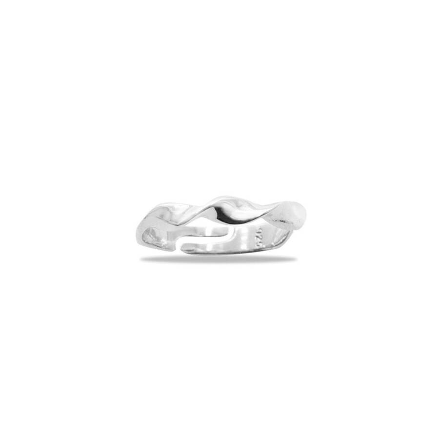 Spiral Design Silver Color Free Size 925 Sterling Silver Women's Ring - 1