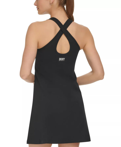 Sport Women's Round-Neck Keyhole-Back Tennis Dress Black - 2