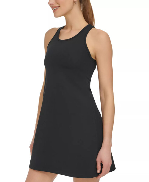 Sport Women's Round-Neck Keyhole-Back Tennis Dress Black - 4