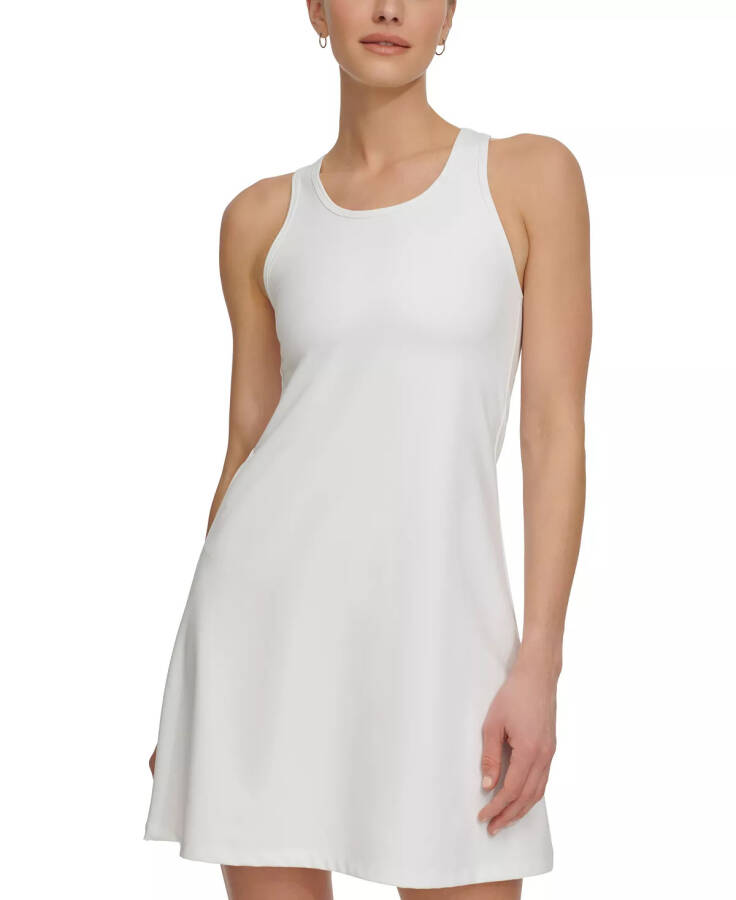 Sport Women's Round-Neck Keyhole-Back Tennis Dress White - 1