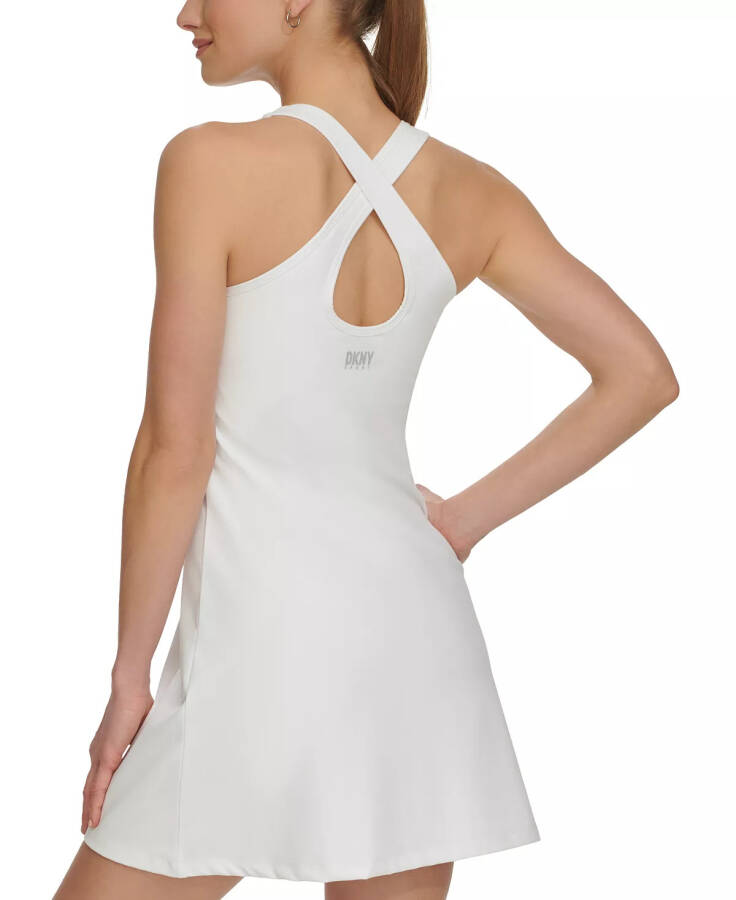 Sport Women's Round-Neck Keyhole-Back Tennis Dress White - 2