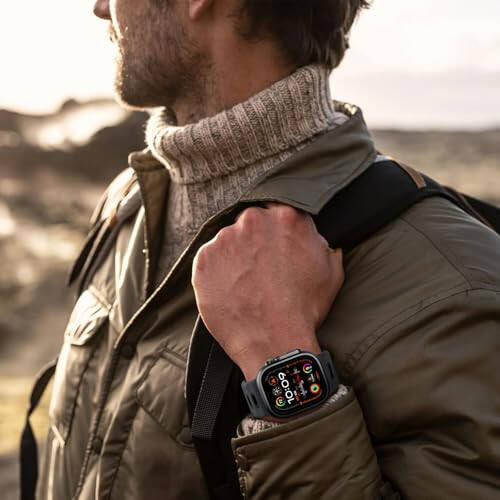 Спортивные браслеты Wepro, совместимые с Apple Watch Ultra 2/Ultra, совместимые с браслетами Apple Watch для мужчин 49 мм 46 мм 45 мм 44 мм 42 мм, прочный силиконовый ремешок для iWatch серии 10 9 8 7 6 5 4 SE 3 2 1 - 14