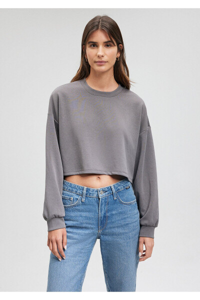 Sporty Lux Tencel Tm Crew Neck Grey Sweatshirt 1s10061-70122 - 24