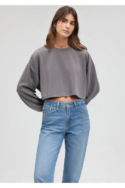 Sporty Lux Tencel Tm Crew Neck Grey Sweatshirt 1s10061-70122 - 15