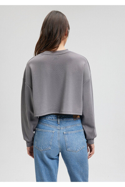 Sporty Lux Tencel Tm Crew Neck Grey Sweatshirt 1s10061-70122 - 4