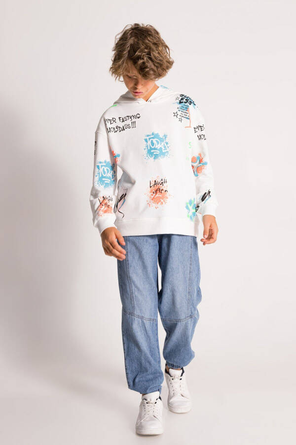 SPRAY DIGITAL PRINT QOPQONLI SWEATSHIRT - 3