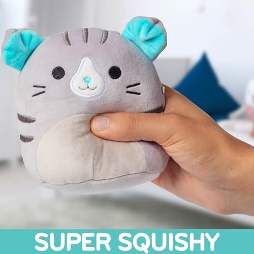 Squishmallows Orijinal Gizem Kutusu 5 İnç Peluş 5'li Paket - Resmi Jazwares Peluş - Koleksiyonluk Yumuşak ve Sıkıştırılabilir Minik Peluş Hayvan Oyuncağı - Takımına Ekle - Çocuklar, Kızlar ve Erkekler İçin Hediye - 7