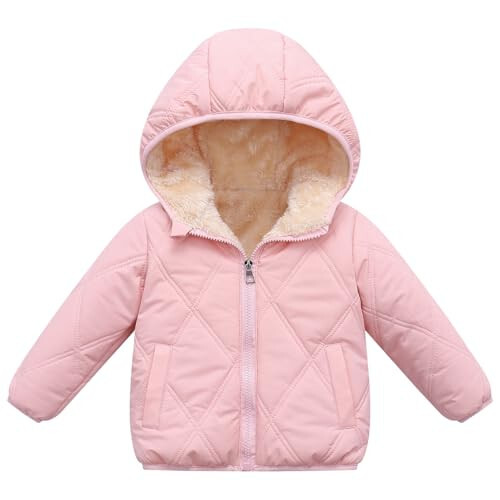 Srkrando Baby Boy Winter Fleece Coat Toddler Puffer Jacket Infant Girl Outerwear Clothes - 1