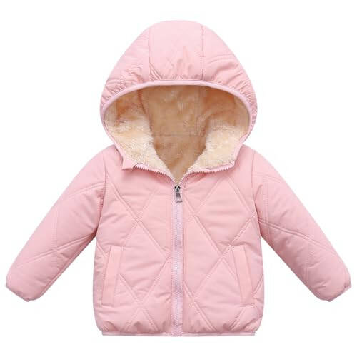 Srkrando Baby Boy Winter Fleece Coat Toddler Puffer Jacket Infant Girl Outerwear Clothes - 1