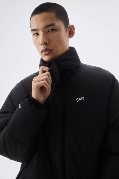 Stand Collar Puffer Jacket - 5