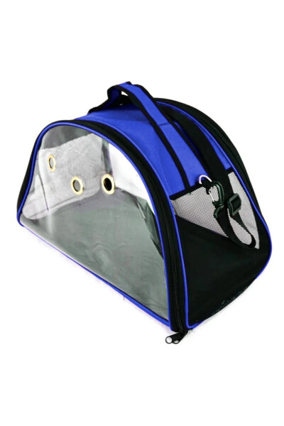 Star Cat Carrier Blue, Unbendable Bottom WASHABLE, Cat Transport Bag - 2