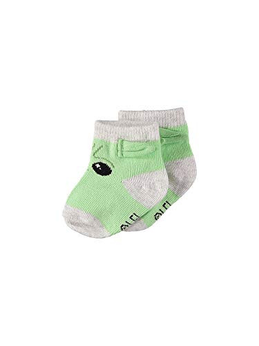 Star Wars Baby Boys Mandalorian The Child 3-Pack Booties - Baby Yoda Baby Socks Multipack (3-Pack, 0-12 Months) - 29