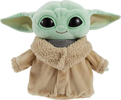 Star Wars Grogu Plush with Beskar Armor, Soft Doll Inspired by Star Wars Mandalorian Book of Boba Fett, Travel Toys and Gifts for Kids - 31