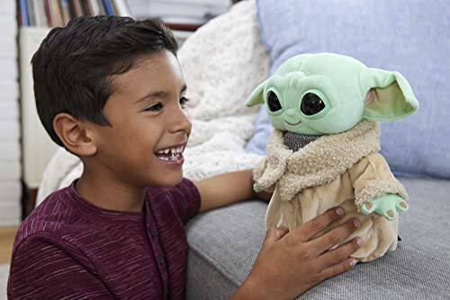 Star Wars Grogu Plush with Beskar Armor, Soft Doll Inspired by Star Wars Mandalorian Book of Boba Fett, Travel Toys and Gifts for Kids - 26