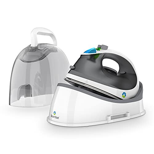 Steamfast SF-760 Portable Cordless Steam Iron, With Carrying Case, Non-Stick Sole Plate, White - 1