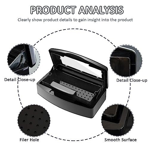 Sterilizer for Nail Tools, BUCICE Sterilization Tray for Tweezers, Nail Supplies, Hair Salon, Nail Tech Must Haves, Black - 4